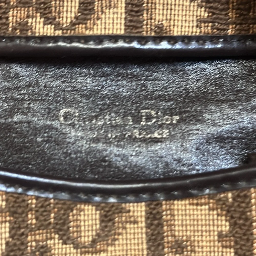 Christian Dior Trotter Canvas & Leather Oblique Vintage 1970’s Coin Purse Brown